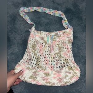 Multicolor Crochet Shoulder Bag